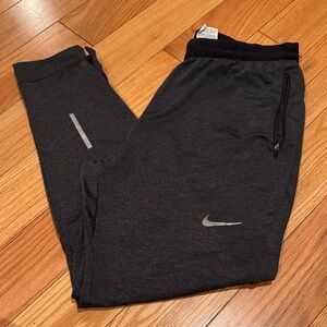 Nike Dark Gray Joggers with Zipper Detail